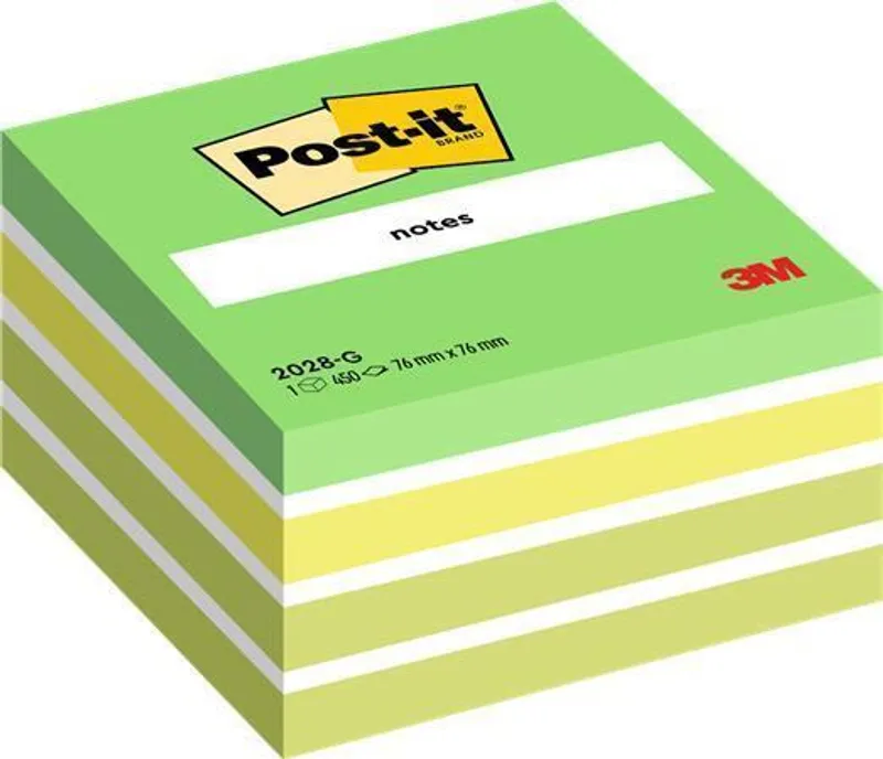 Hauptbild des Produkts Samolepící bloček, 76x76 mm, 450 lístků, 3M POSTIT, zelený