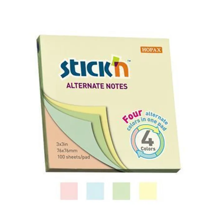 Hauptbild des Produkts Samolepicí bloček Hopax Stick’n Alternate Pastel Notes 76 x 76 mm, 100 listů