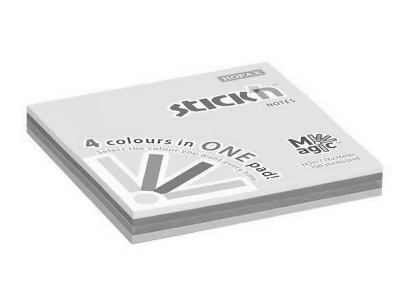 Hauptbild des Produkts Samolepicí bloček Hopax Stick’n Notes Magic Pads 76 x 76 mm, 100 listů, neonový