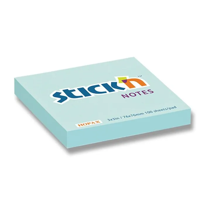 Hauptbild des Produkts Samolepicí bloček Hopax Stick’n Pastel Notes 76 × 76 mm, 100 listů, modrá