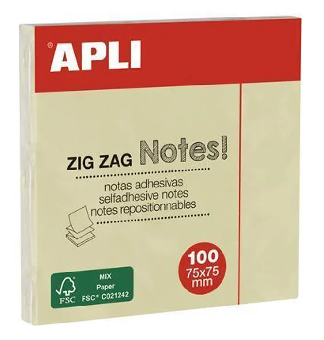 Hauptbild des Produkts Samolepící bloček "Z", 75x75 mm, 100 lístků, APLI, žlutý