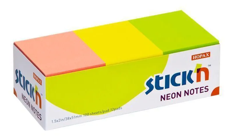 Hauptbild des Produkts Samolepicí bločky Hopax Stick’n Notes 38 x 51 mm, neonové