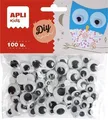 Selbstklebende Augen, rund, schwarz-weiß, APLI „Creative“