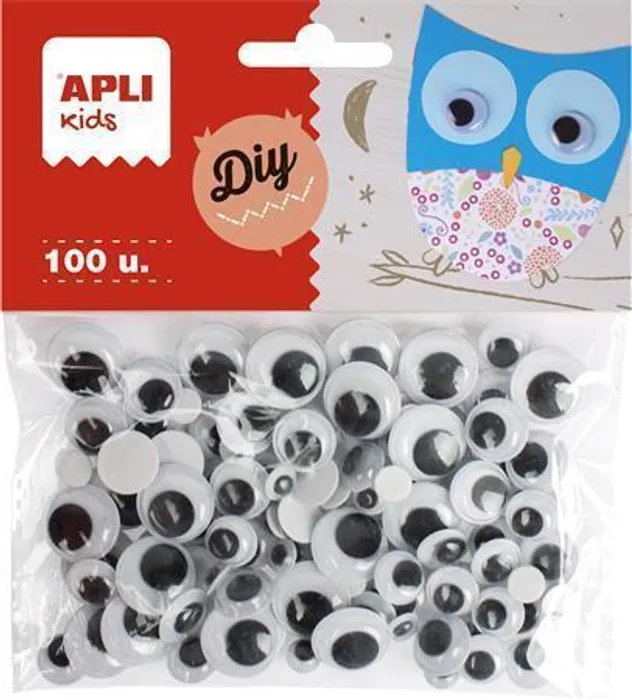Hauptbild des Produkts Samolepící oči, kulaté, černo-bílé, APLI "Creative"