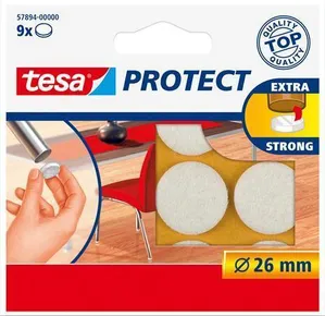 Selbstklebende Pads „Protect® 57894“, weiß, Filz, 26 mm, TESA
