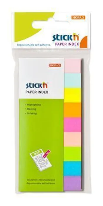 Hauptbild des Produkts Samolepicí záložky Hopax Stick’n Notes 50 x 12 mm, 9 x 50 listů