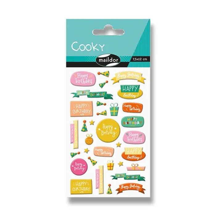 Hauptbild des Produkts Samolepky Maildor 3D Cooky Happy birthday