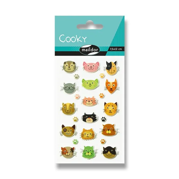 Hauptbild des Produkts Samolepky Maildor 3D Cooky Kočičí hlavy
