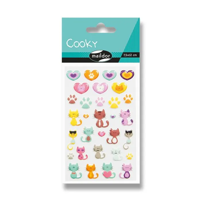 Hauptbild des Produkts Samolepky Maildor 3D Cooky Kočky a srdce
