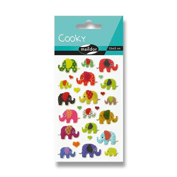 Hauptbild des Produkts Samolepky Maildor 3D Cooky Sloni