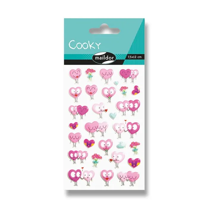 Hauptbild des Produkts Samolepky Maildor 3D Cooky Zamilovaná srdíčka