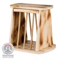 Freistehender Heufutterspender aus Holz, 25 x 22 x 18 cm