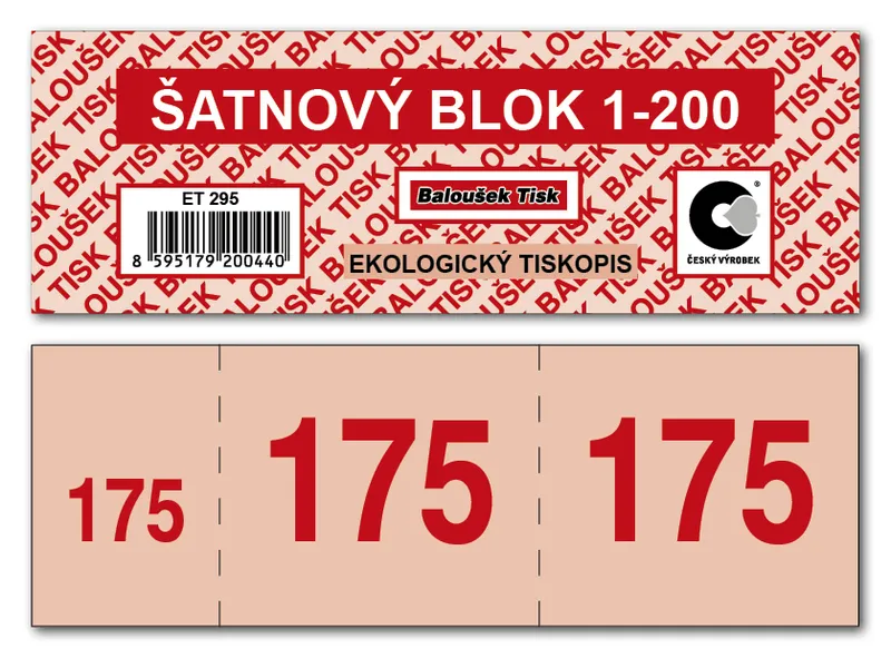 Hauptbild des Produkts Šatnové bloky 1 - 200 čísel ET295