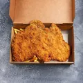 Schnitzelbox (aus Mikrowellpappe) kraft bedruckt 280 x 170 x 60 mm [100 St.]