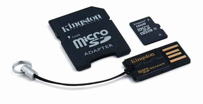 Hauptbild des Produkts SecureDigital SDHC 16GB micro paměťová karta s adaptérem, Class 10, Kingston