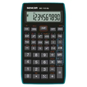 Sencor Taschenrechner SEC 105 BU, schwarz, 10 Stellen, blauen Rahmen