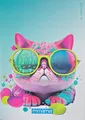 Notizbuch "Animal", A4, liniert mit Rand, 40+2 Blätter, Katze, MITAMA 62744-90115