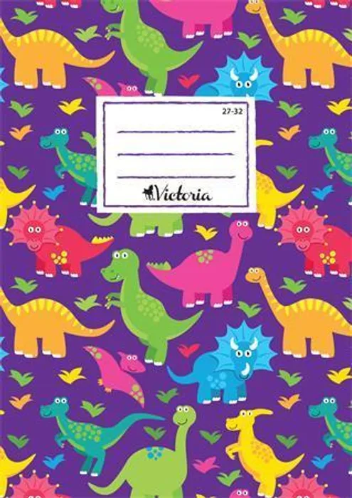 Hauptbild des Produkts Sešit  "Dinosaurus", A5, čtverečkovaný, 32 listů, VICTORIA