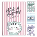A5 linierter Notizblock / 72 Blatt M&G mit PVC-Cover So Many Cats Pastel (4 Designs)