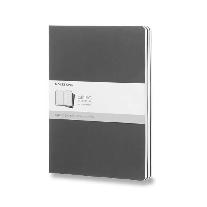 Hauptbild des Produkts Sešity Moleskine Cahier - tvrdé desky XL, čtverečkovaný, 3 ks, černý