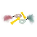 Set mit 4 Röhren mit Federn, Spielzeug für Katzen, 15 cm