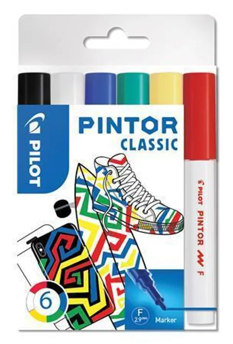 Hauptbild des Produkts Set dekorativních popisovačů "Pintor F", 6 barev klasik, 1 mm, PILOT