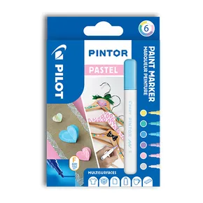 Schmuckmarker-Set Pintor F, Pastell, 6 Farben, 1 mm, PILOT