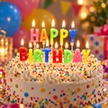 Weiteres Produktbild Kerzenset mit Steckspießen "HAPPY BIRTHDAY" 65 mm [1 Set]