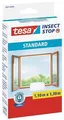 Insektennetz „55680“, für Fenster, weiß, 1,1 x 1,3 m, mit Klettverschluss, TESA