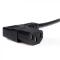 Weiteres Produktbild Netzkabel 23 Netzkabel, CEE7 (Stecker)-C13, 2m, VDE approved, schwarz, Logo, 90&deg*links gewinkelt