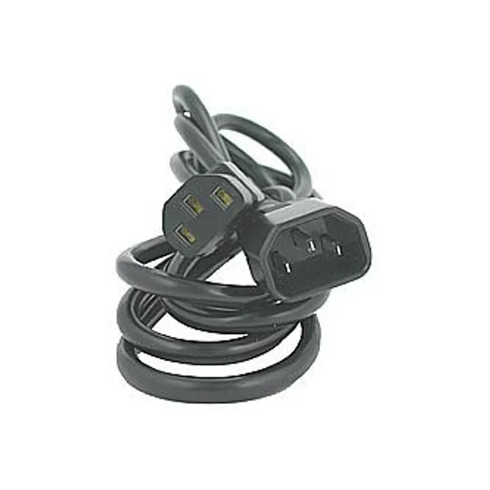 Hauptbild des Produkts Síťový kabel 230V prodlužovací, C13-C14, 2m, VDE approved, černý