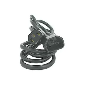 Netzkabel 23 verlängerbar, C13-C14, 3m, VDE approved, schwarz, Logo, Blister