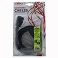 Netzkabel 23 verlängerbar, C13-C14, 3m, VDE approved, schwarz, Logo, Blister