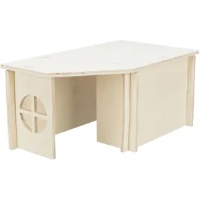 HOLM faltbares Holzhaus für Kaninchen, 50 x 23 x 33 cm