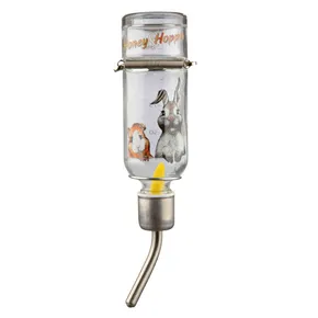 Honey & Hopper Glastränke mit Metalltränke für Rennmäuse und Hamster, 125 ml