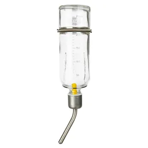 Glastränke mit Metalltränke für Meerschweinchen 250 ml