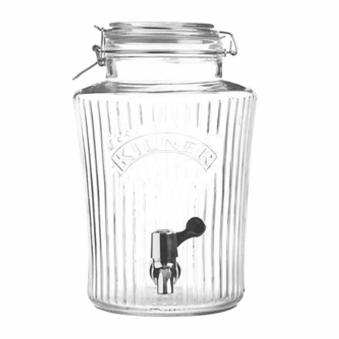 Hauptbild des Produkts Skleněný nápojový automat fazetovaný, čirý, sklo, 5l, Kilner