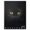 Schulheft Pigna Monocromo Black A4, liniert, 40 Blatt, Motivmix