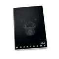 Schulheft Pigna Monocromo Black A5, liniert, Motivmix