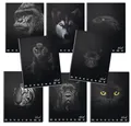 Schulheft Pigna Monocromo Black A4, liniert, 40 Blatt, Motivmix