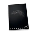 Schulheft Pigna Monocromo Black A5, liniert, Motivmix