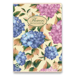Schulheft Pigna Nature Flowers A4, clean, 40 Blatt, Motivmix