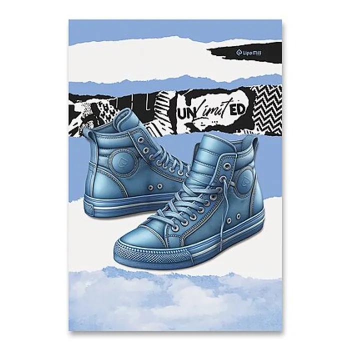 Hauptbild des Produkts Školní sešit Premium Sneakers 2025 - A4, linkovaný, 40 listů,mix motivů