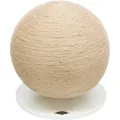 Kratzball auf Holzsockel, 29 × 31 cm, Jute