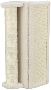 Eckkratzbrett mit Pfosten, 15 x 50 x 15 cm, beige