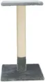 BEANA Kratzbaum mit Lehne, 9 cm / 69 cm, Sisal/Plüsch, grau