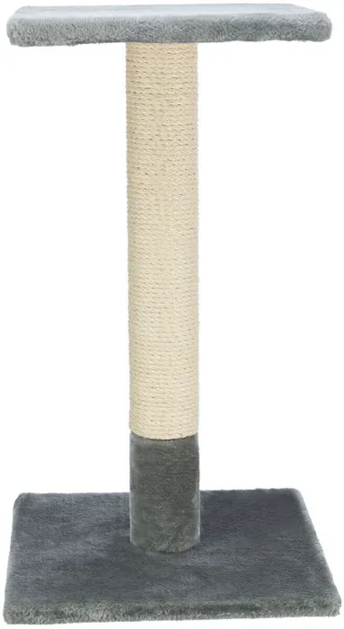 Hauptbild des Produkts Škrabací sloupek BEANA s odpočívadlem, 9 cm / 69 cm, sisal/plyš, šedá