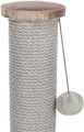 Weiteres Produktbild Škrabací sloupek LIVIA s plyšovou kuličkou, 64 cm, sisal/plyš, béžovošedá