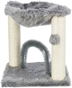 BAZA Kratzbaum mit Bett und Bürste, 50 cm, grau