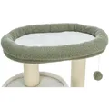 Weiteres Produktbild Škrabadlo DANTE, 86 cm, válcová kukaň, 2 lůžka, míček, bílá/khaki/šedá